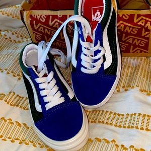 Kid Vans.. yellow, green, blue, red